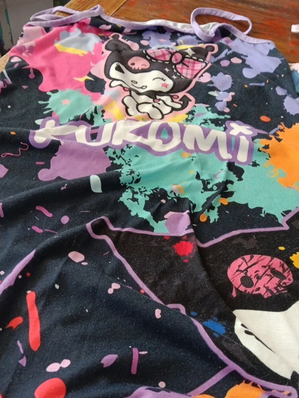 Kuromi And Stitch Graphic Tank Top Night Gowns— Black, Purple, Pink, Teal